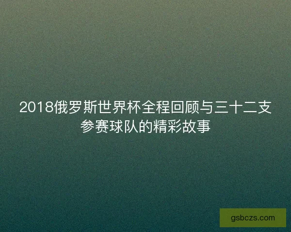 2018俄罗斯世界杯全程回顾与三十二支参赛球队的精彩故事
